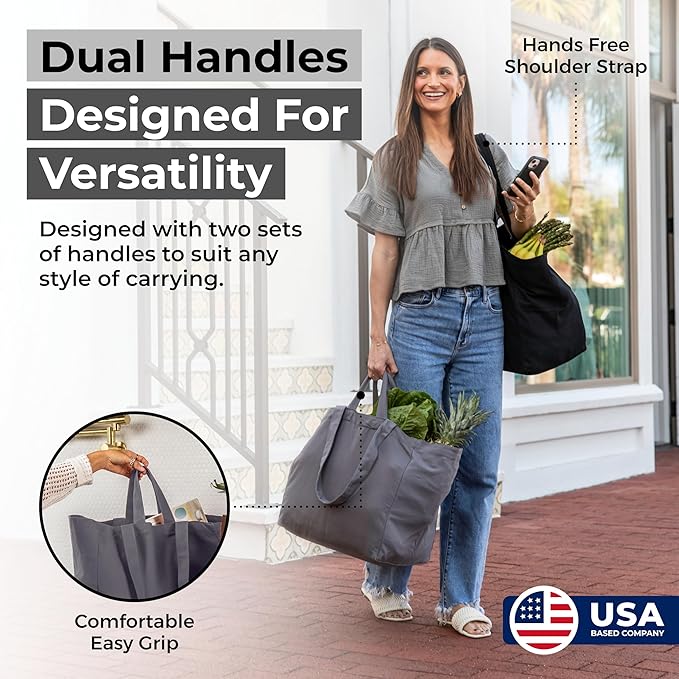 VeraMia Canvas Grocery Bag 3pc XL Set - Image 2