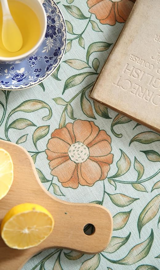patdrea Designer French Linen Blue Tablecloth - Image 4