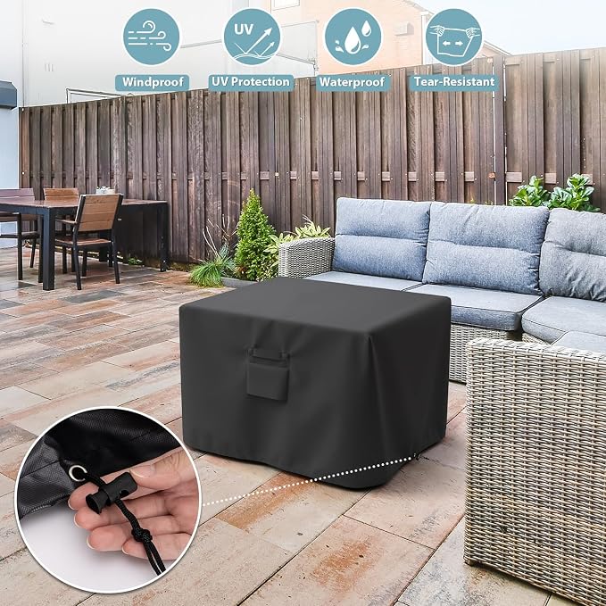 SHINESTAR 36 Inch Square Fire Pit Cover, Fits - Image 5
