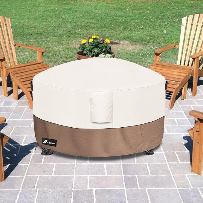 Fire Pit Cover Round 36 Inch Waterproof, Outdoor Heavy Duty Durable 600D - Image 8