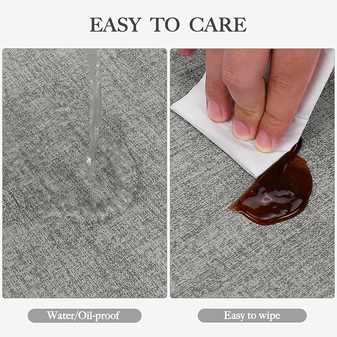 Faux Leather Heat Resistant Placemats Set of 4 – Waterproof Oilproof Wipeable - Image 3