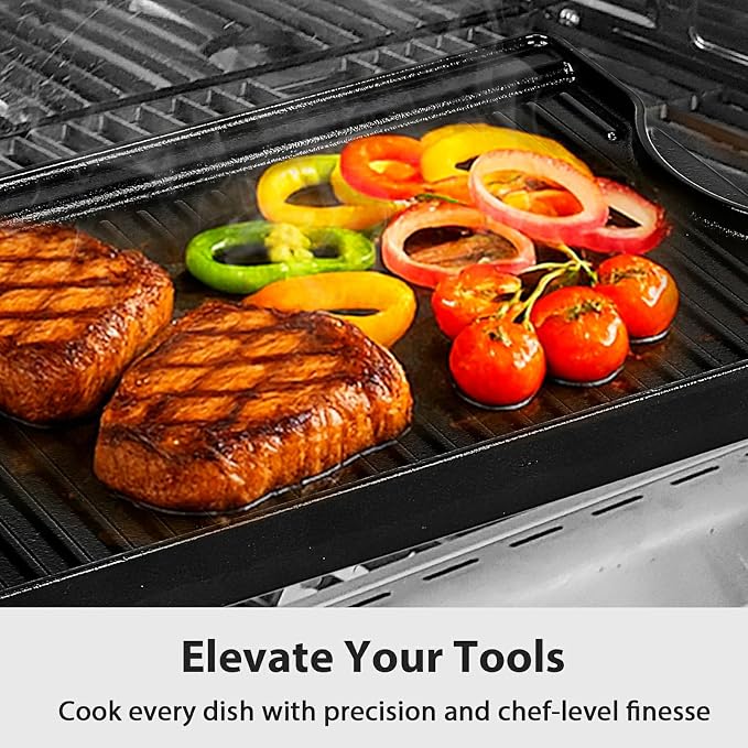 Utheer Nonstick Reversible Cast Iron Griddle 19.5"x 10.5", Ceramic Cooking - Image 8