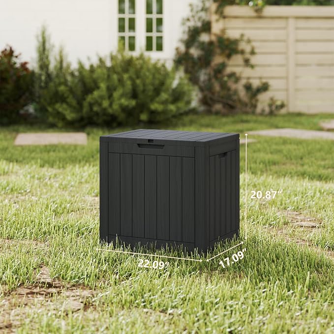 35 Gallon Outdoor Storage Box Waterproof, Resin Deck Boxes - Image 6