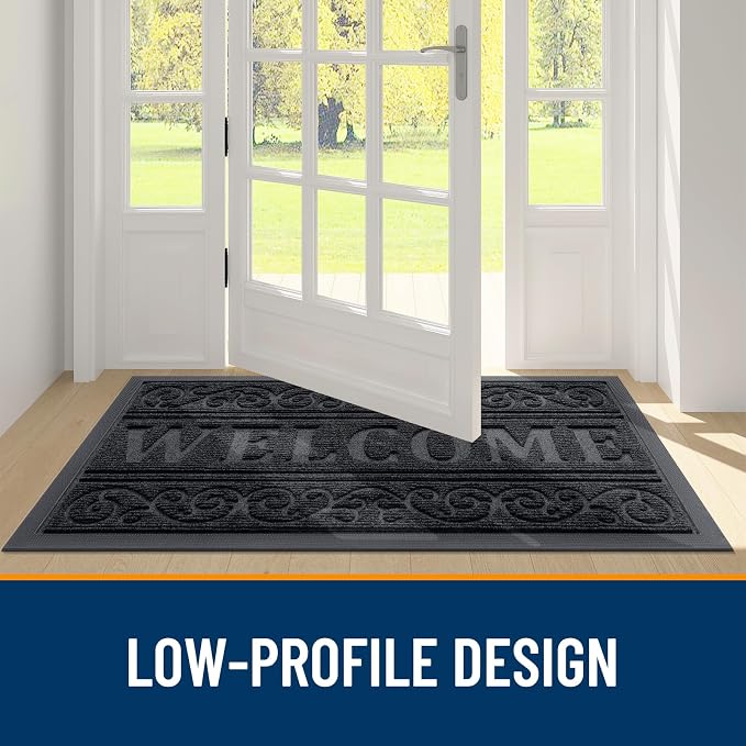 OLANLY Welcome Door Mat Indoor Outdoor Entrance, Heavy Duty Sturdy Front Door - Image 4