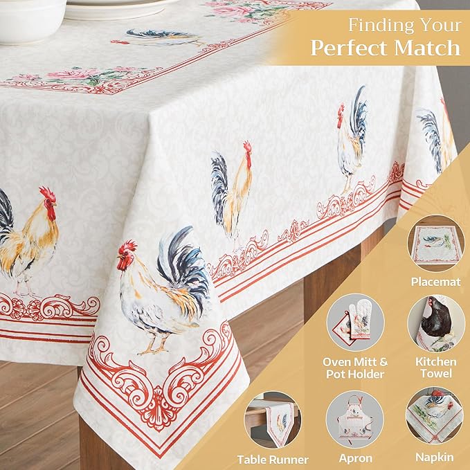 Maison d' Hermine Table Cover 100% Cotton 60"x120" Decorative Tablecloth - Image 5