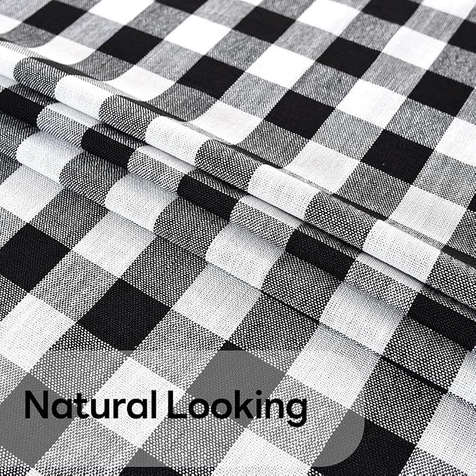 Gingham Tablecloth Rectangle Table Cloth Heavy Duty Cotton Checkered Table Cover - Image 3