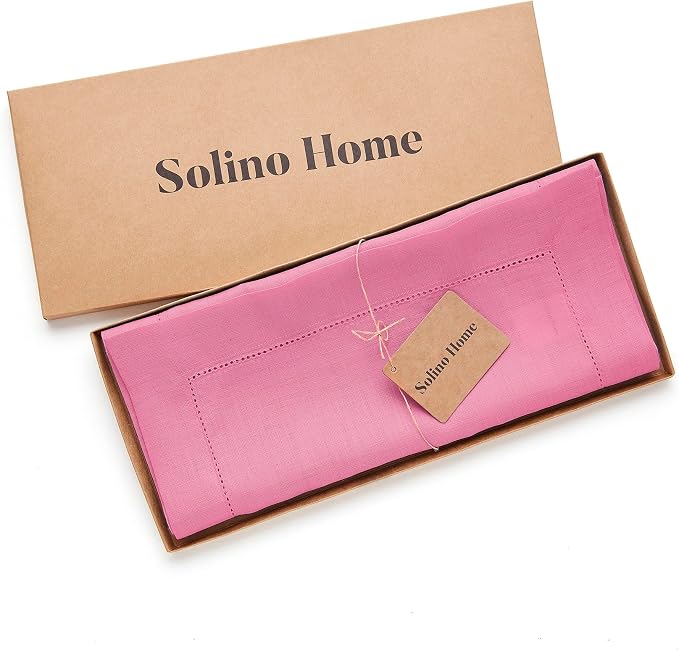 Solino Home Linen Flamingo Pink Table Runner 144 Inches Long - Image 5