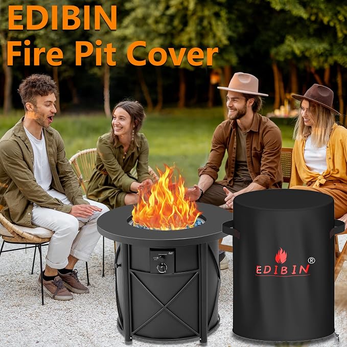 31 inch Round Fire Pit Cover for Bali Outdoors 30 in Round Fire Pit Table - Image 2