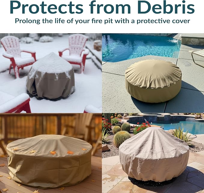 Sunnydaze Round Outdoor Fire Pit Cover - Image 3