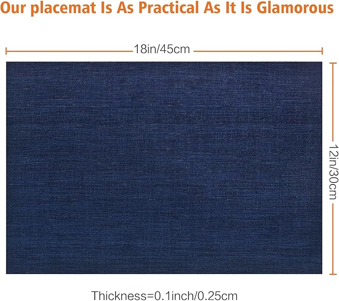 Placemats Set of 4, Heat and Stain Resistant Indoor/Outdoor Place mats - Image 3