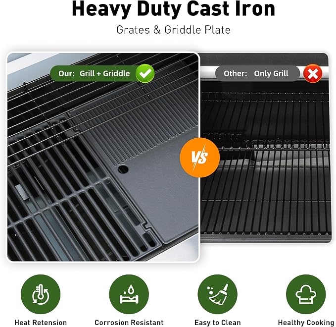 Brand-Man 4-Burner Gas Outdoor Kitchen Grill Island - Image 5