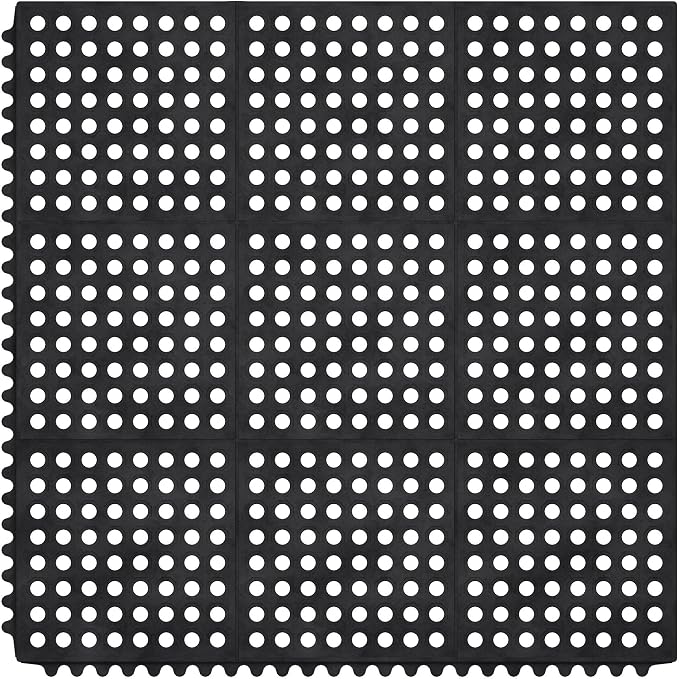 Ottomanson Heavy Duty Rubber Floor Mat – Non-Slip, Waterproof, Restaurants by Ottomanson