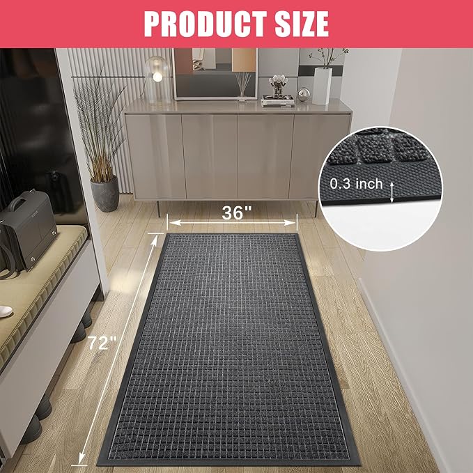 Kuyal Front Door Mat, Waterproof Welcome Mats - Image 3