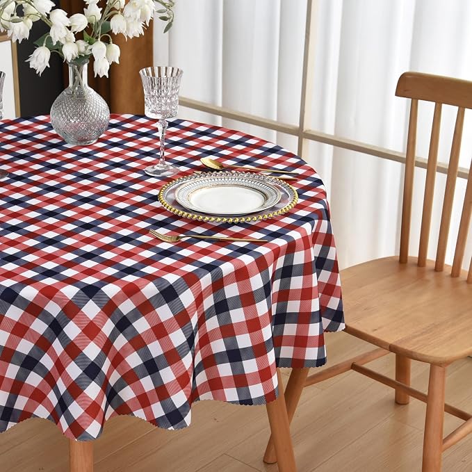 Waterproof Plaid Tablecloth Fabric - Image 8