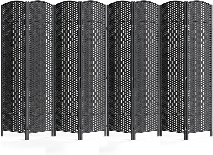 8 Panel Room Divider, 6Ft Folding Privacy Screen, Tall by cocosica
