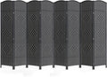 8 Panel Room Divider, 6Ft Folding Privacy Screen, Tall by cocosica