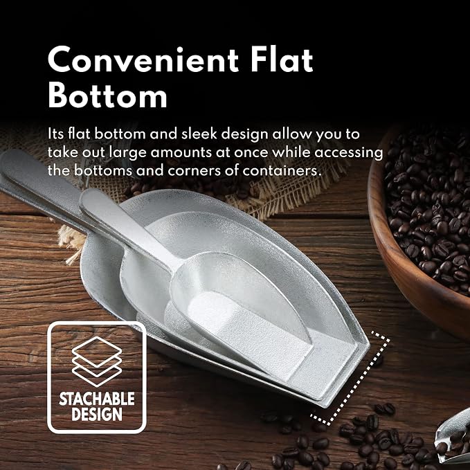 New Star Foodservice 34684 One-Piece Cast Aluminum Flat Bottom Bar Ice Flour - Image 8