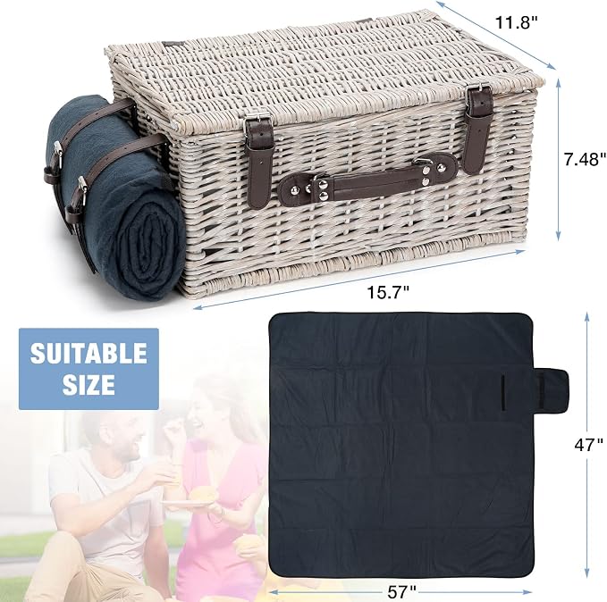 Picnic Basket Sets for 2 Persons - Image 2