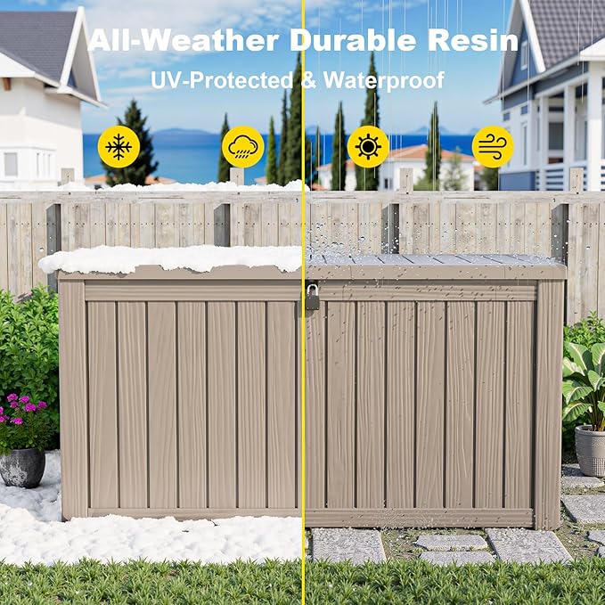 150 Gallon Outdoor Storage Box – Resin Deck Box - Image 7