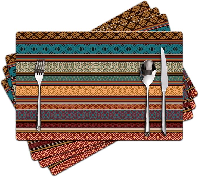 Faux Leather Placemats Set of 4 by Unknown