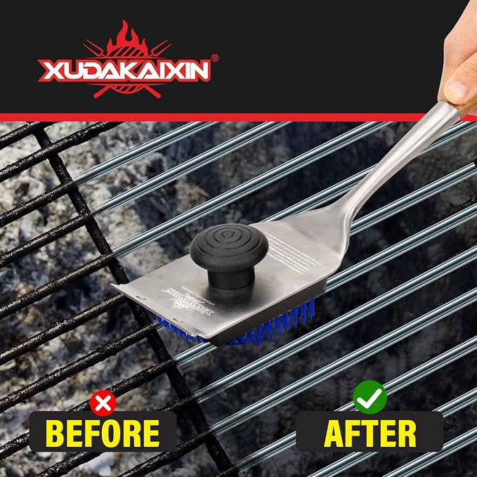 Grill Brush and Scraper, Dual Grip Design, Extra Strong BBQ Cleaner Accessories - Image 6