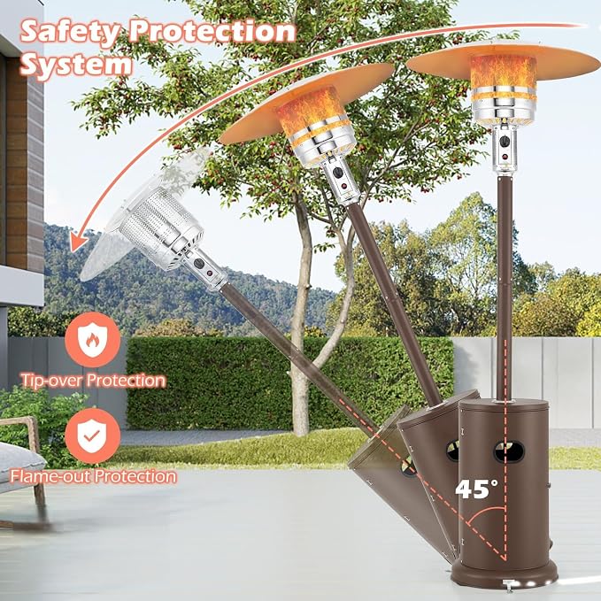 Tangkula 50, 000 BTU Propane Outdoor Heater, Patio Heater - Image 4