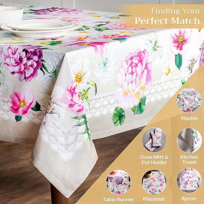 Maison d' Hermine Table Cloth Rectangle Table 100% Cotton 54 x 72 Inches - Image 5