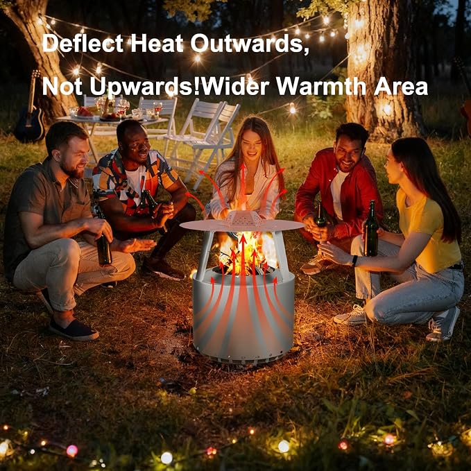 Heat Deflector for Solo Stove Bonfire 19.5", 304 Stainless Steel Heat Diffuser - Image 7