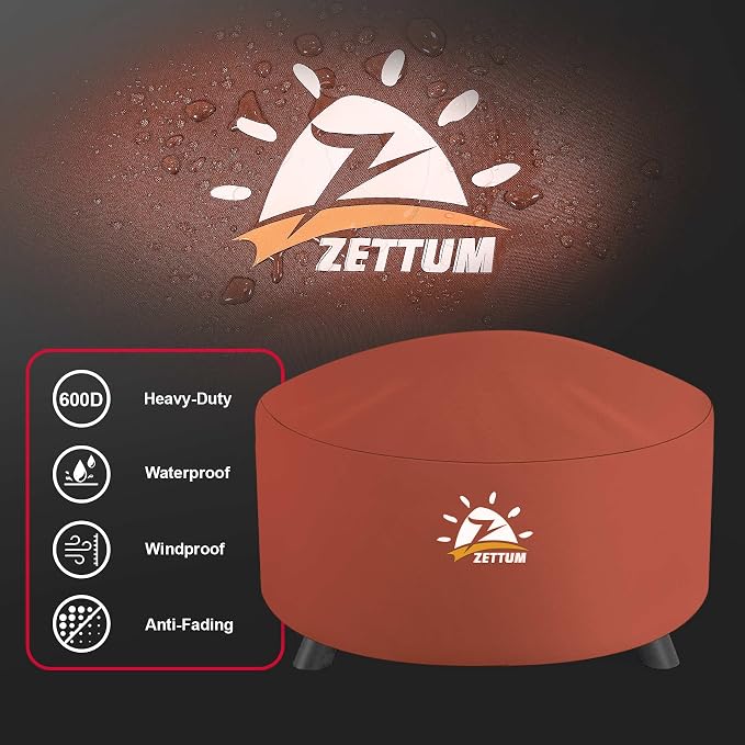Zettum Fire Pit Cover Round 40 Inch - Image 3