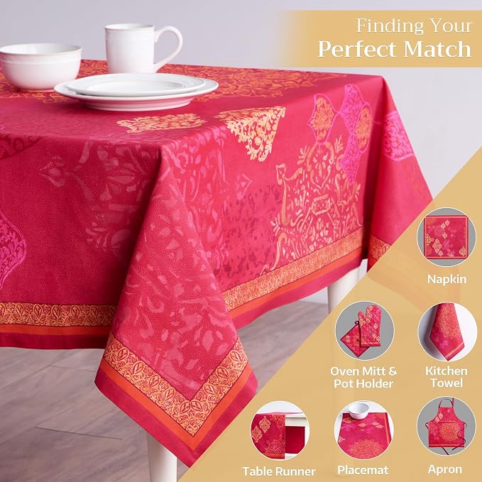 Maison d' Hermine Table Cloth Rectangle Table 100% Cotton 70 x 108 Inches Fall - Image 5