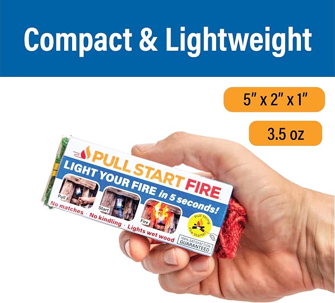 Pull Start Fire Pull String Firestarter | No Matches Required, Fire Starts in - Image 3