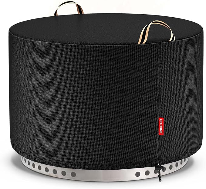 QH.HOME Fire Pit Cover Round for Solo Stove Yukon 27", Waterproof Smokeless by QHHOME