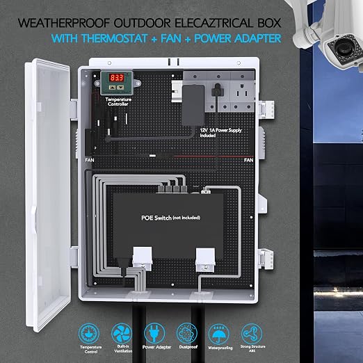 Outdoor Electrical Box, Waterproof Electrical Junction Box IP65 ABS Plastic - Image 2