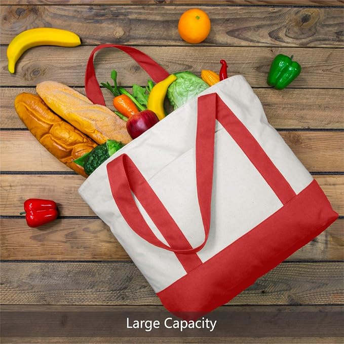 TOPDesign 3-Pack Canvas Tote Bags - Image 4