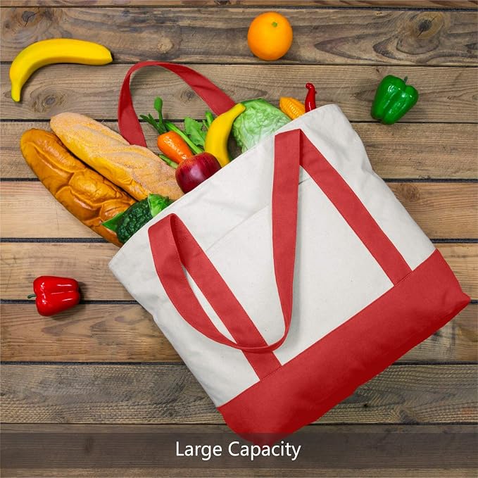 TOPDesign 6-Pack Canvas Tote Bags - Image 4