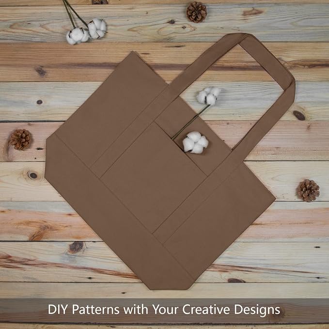 TOPDesign 6-Pack Canvas Tote Bags - Image 3