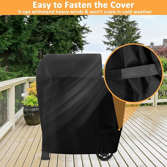 Grill Cover for Weber Searwood 600 Pellet Series, Waterproof Smoker Cover for - Image 7