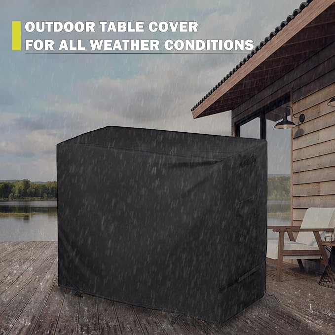 Outdoor Storage Cabinet Cover for Wicker Outdoor Bar Cart, Outdoor Bar Table - Image 6
