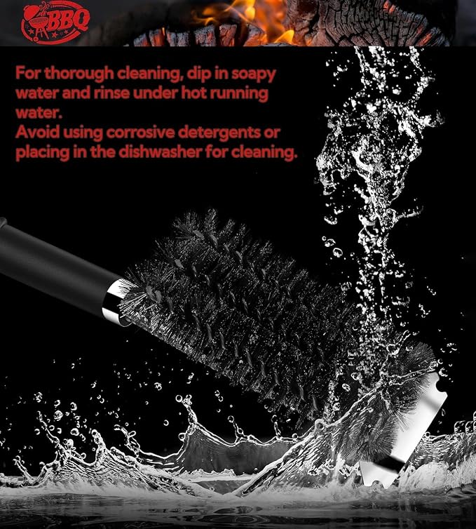 TNTOR Grill Brush with Scraper, Extra Strong Grill Cleaner Accessories - Image 8