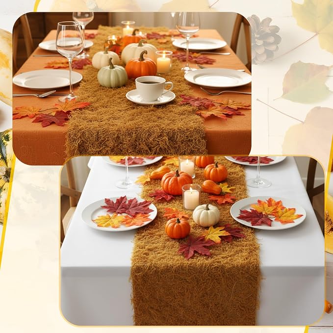 Zeyune 2 Pcs Fake Moss Table Runner - Image 7