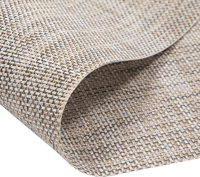 SHACOS Wedge Placemats Set of 8 Woven Vinyl Plastic Placemats - Image 6