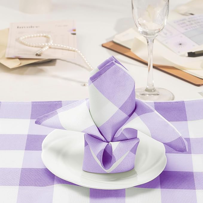 Buffalo Plaid Table Napkins Set of 12 Checkered Cloth Napkins 17x17 inch - Image 7