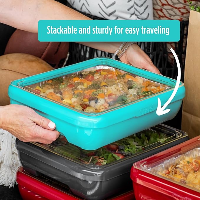 Fancy Panz - Aqua Classic Aluminum Foil Pan Carrier - Elevated Food Serving - Image 4