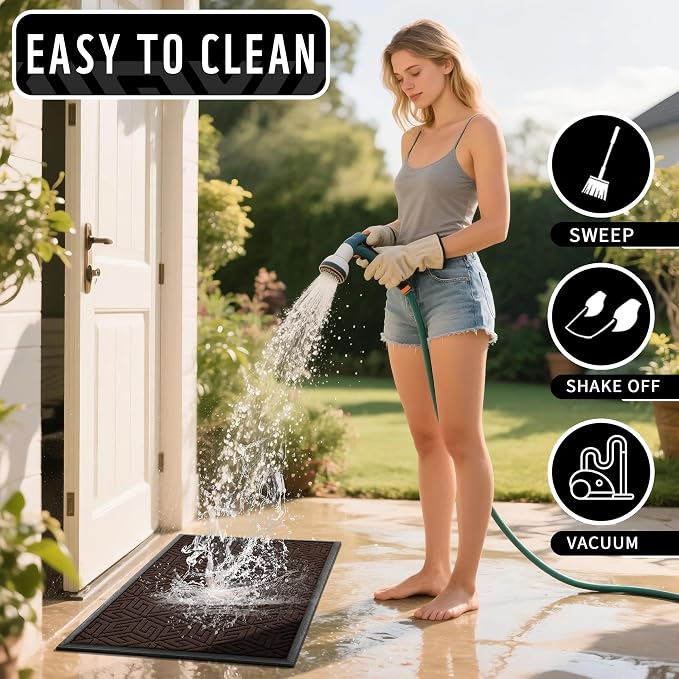 Yimobra Large Door Mat 36x24, All-Weather Waterproof Outdoor Mats - Image 5