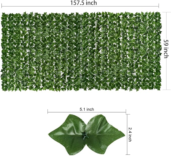 DearHouse Artificial Faux Ivy Hedge Privacy Fence Wall Screen, Leaf and Vine - Image 4