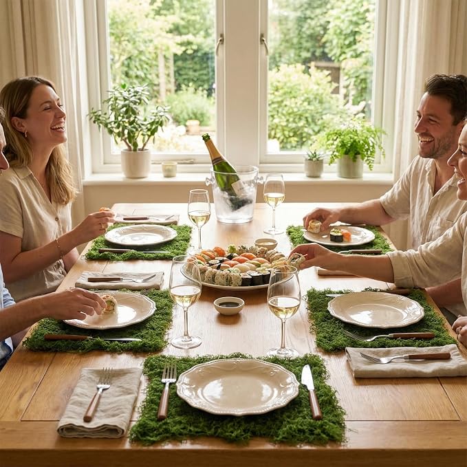 Zeyune 6 Pcs Fake Moss Table Runner - Image 5