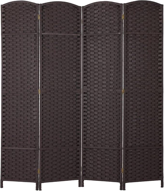 FDW Room Divider 4 Panel Screen 5.6 Ft Tall Partition Privacy Screens Folding by FDW