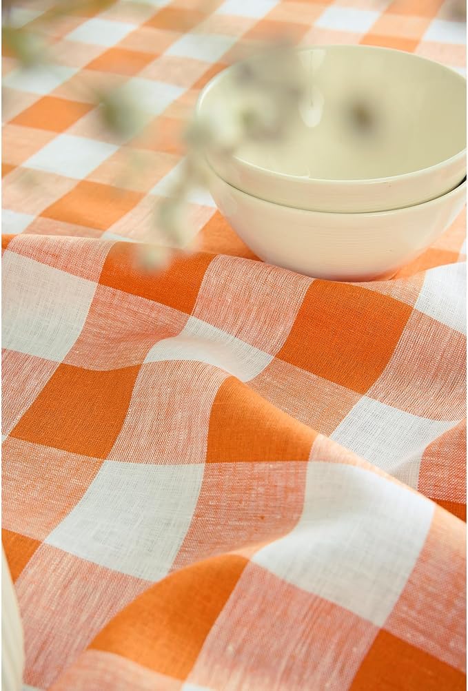 Solino Home Linen Checkered Table Runner 108 Inches Long - Image 9