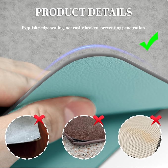 BLESWIN Faux Leather Placemats, PU Dining Table, Waterproof and Oil Resistant - Image 4