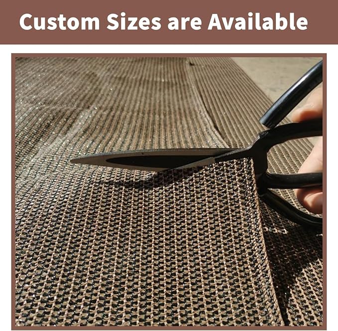 SUNNY GUARD Customized 2'6''x5' Brown Balcony Privacy Screen, 91% Shade - Image 7